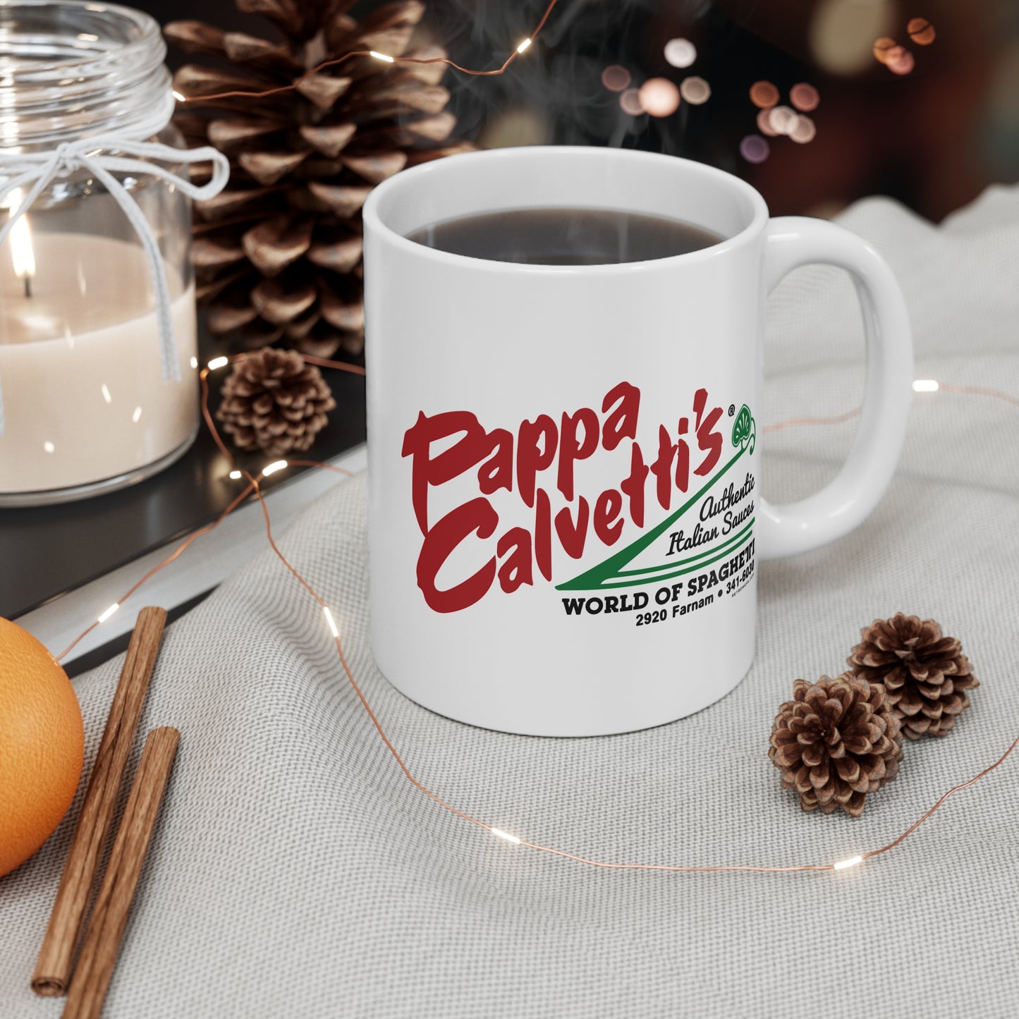 PAPPA CALVETTI'S WORLD OF SPAGHETTI Mug 11oz