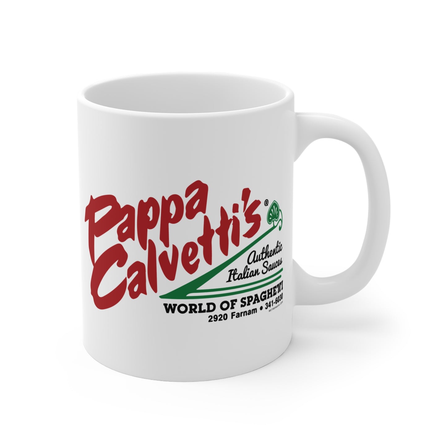 PAPPA CALVETTI'S WORLD OF SPAGHETTI Mug 11oz